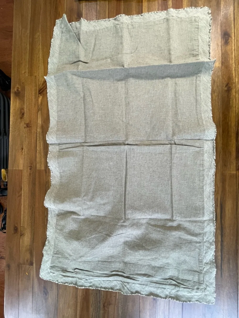 Pottery Barn Belgian Flax Linen King Shams in Light Green